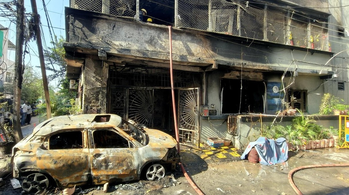Indore EV charging fire tragedy – 8 dead, 4 injured after short circuit leads to LPG cylinder blasts in Brijeshwari Colony, March 2026.