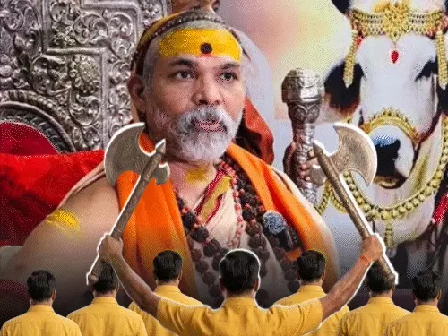 Shankaracharya Avimukteshwaranand Saraswati announces formation of Chaturangini Sena – 2.18 lakh members in yellow clothes with parashu for protection of cow, temple, dharma in India 2026.