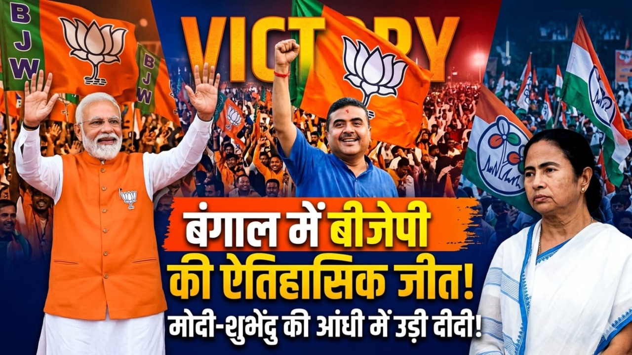 बंगाल में बीजेपी की आंधी में उड़ी ममता बनर्जी, भगवा पार्टी को दो तिहाई से अधिक सीटें, जानें जीत के 5 बड़े कारण