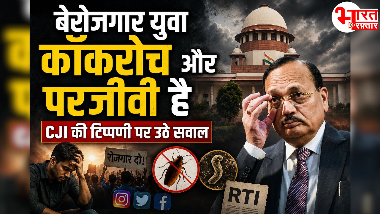 CJI की टिप्पणी पर मचा बवाल! बेरोजगार युवाओं को कहा 'कॉकरोच' और 'परजीवी', सोशल मीडिया हुआ गरम