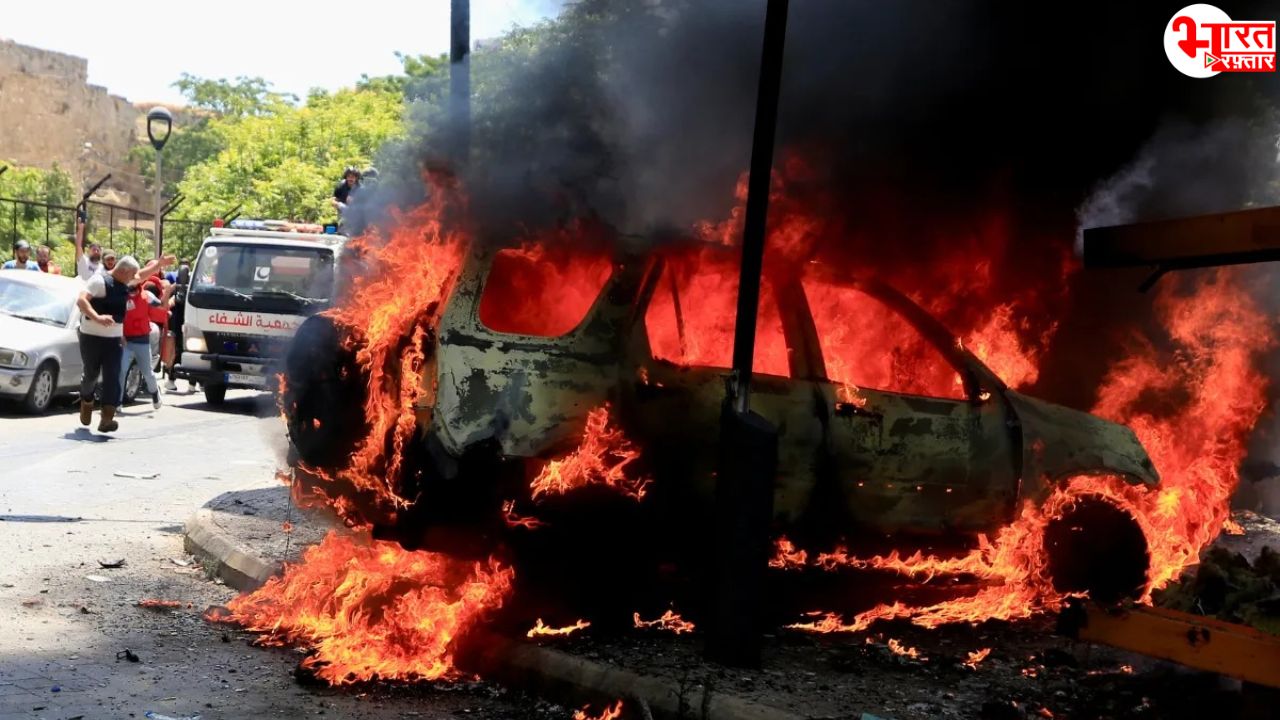 israel drone attack on car in lebanon