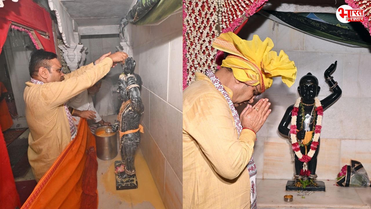CM भजनलाल शर्मा का डीग दौरा, श्रीवन बिहारी और श्रीनाथजी मंदिर में की पूजा-अर्चना