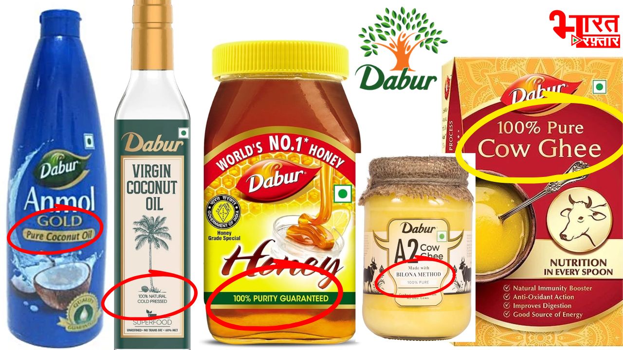 Dabur के प्रोडक्ट्स पर FSSAI ने लगाया बैन! ‘100% Pure’ प्रोडक्ट्स की बिक्री पर रोक 