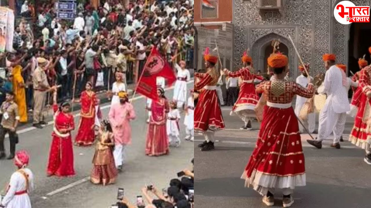 जयपुर में बूढ़ी तीज माता की शाही सवारी! 400 किलो चांदी की पालकी और बेटियों की तलवारबाजी ने जीता दिल