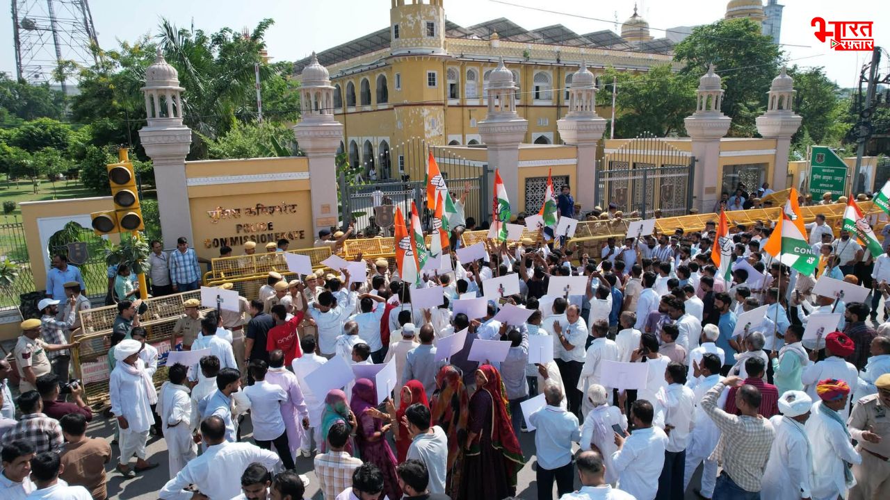 जयपुर कमिश्नरेट पर कांग्रेस का धरना जारी, जब तक रितु बराला की FIR नहीं..तब तक हटेंगे नहीं!